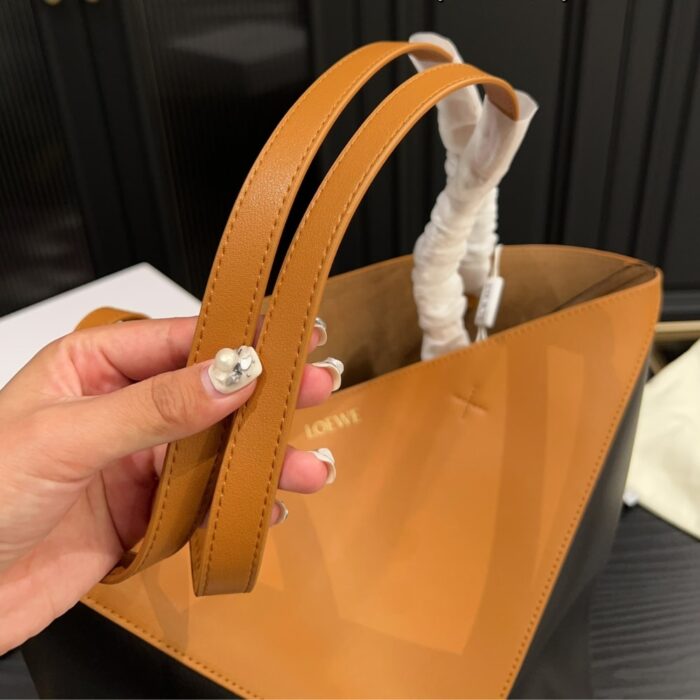 Loewe Puzzle Fold Tote Warm Desert And Black 24cm A779G50X18 2727 - Image 3