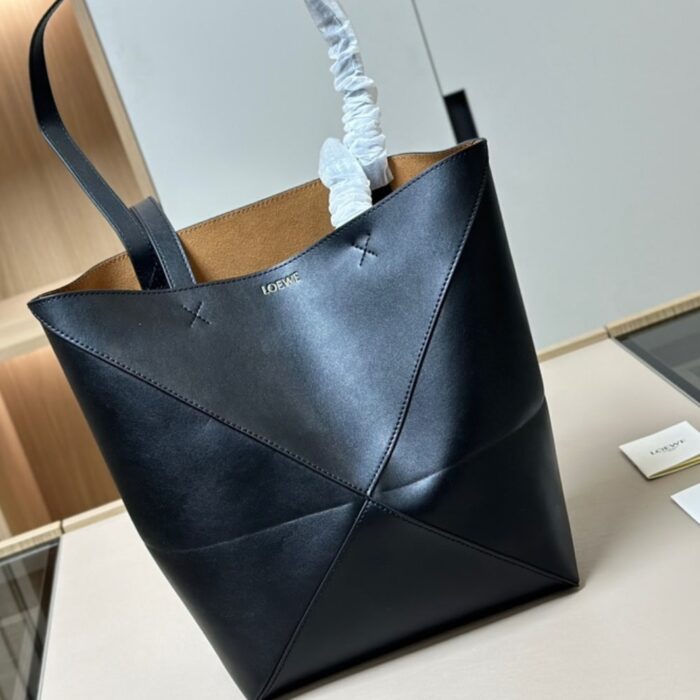 Loewe Mini Puzzle Fold Tote Black 17cm A657V25X01 1100 - Image 3