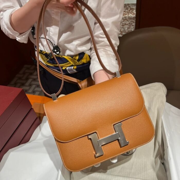 Hermes Mini Constance Epsom Leather Brown 19cm - Image 3