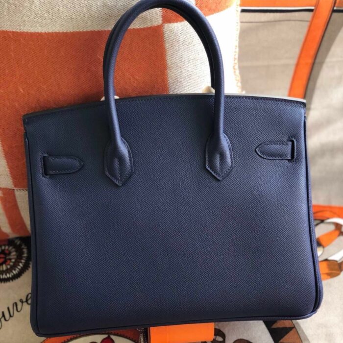 Hermes Birkin 25 Bag Epsom Bleu Saphire 25cm - Image 4
