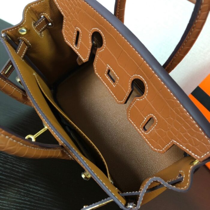 Hermes Birkin Touch Togo Handbag Brown 25cm - Image 2