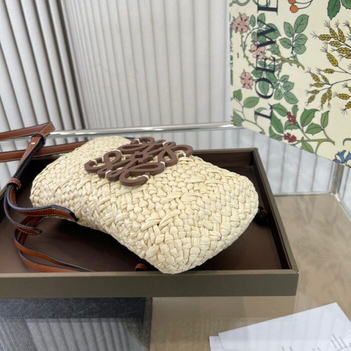 Loewe Anagram Pocket Crossbody Bag Natural And Tan 16cm C630G35X05 2435 - Image 4