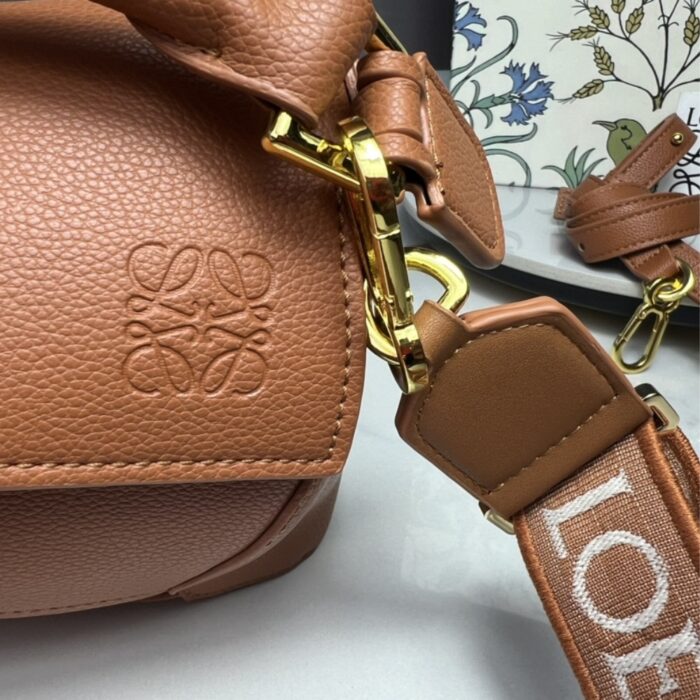 Loewe Small Puzzle Bag Satin Oak 24cm A510S21XA9 3980 - Image 2