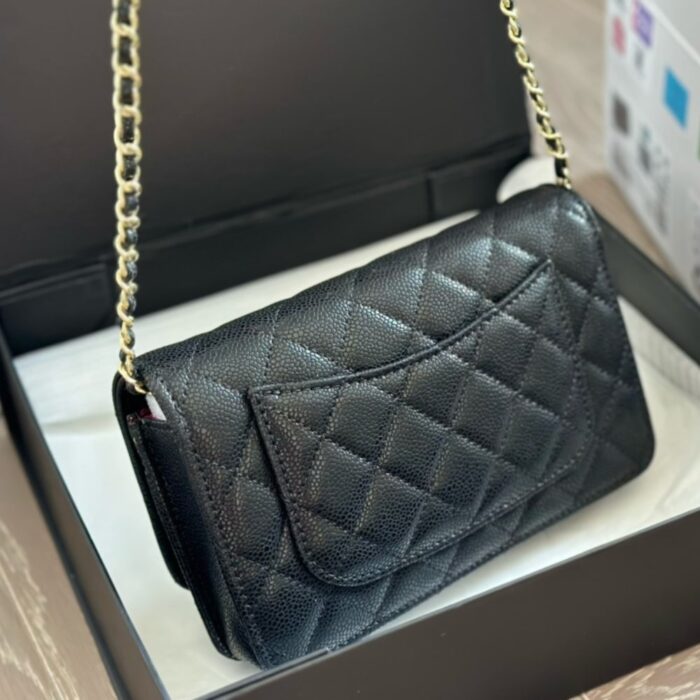 Chanel Wallet On Chain Caviar Quilted Black 19cm - Image 4