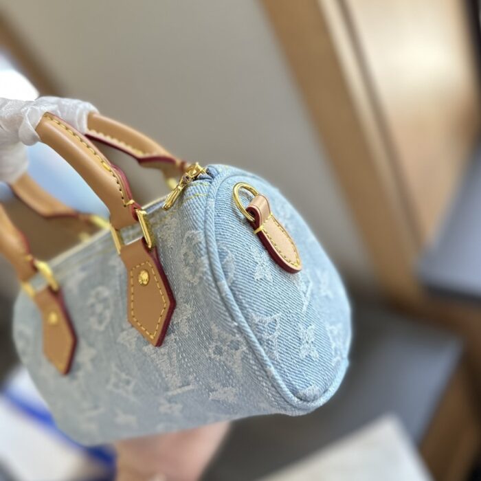 Louis Vuitton Nano Speedy Bag Denim Sky Blue 20cm M11212 - Image 5