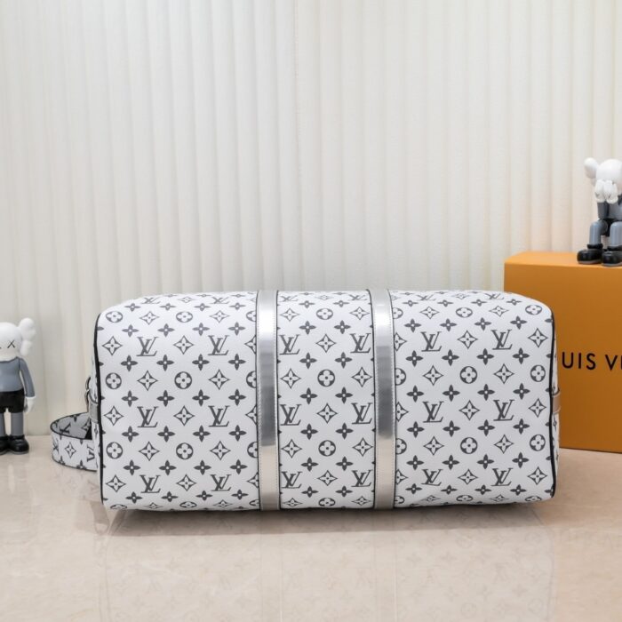 Louis Vuitton Keepall Bandouliere 50 Monogram Black And Silver 50cm M43412 - Image 3