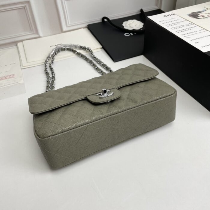 Chanel Classic Double Flap Bag Moss Green 25cm - Image 5