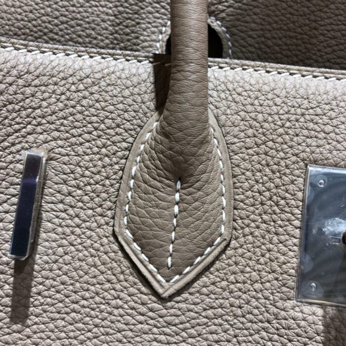 Hermes Birkin Togo Silver Hardware Etoupe Grey 25cm - Image 6