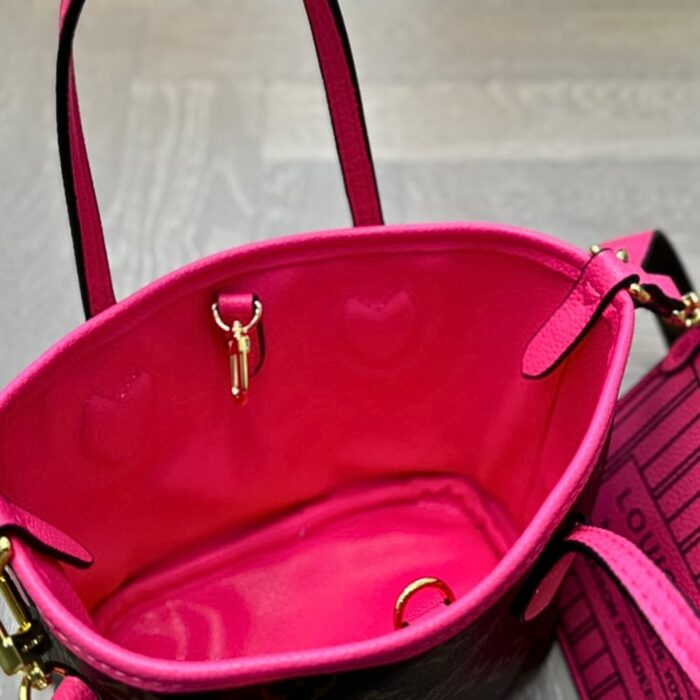 Louis Vuitton Neverfull Bandoulière Inside Out Rose Pondichery 20cm M12106 - Image 6