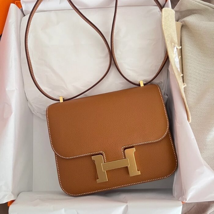 Hermes Mini Constance Epsom Leather Brown 19cm - Image 6