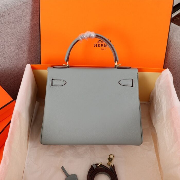 Hermes Kelly 25 Togo Handbag Gris Mouette 25cm - Image 6