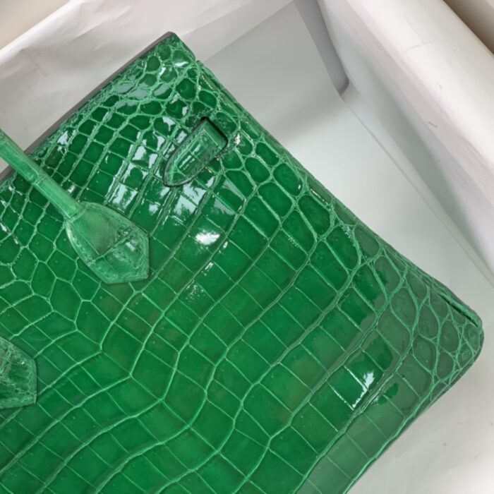 Hermes Birkin 30 Crocodile Dark Green 30cm - Image 4