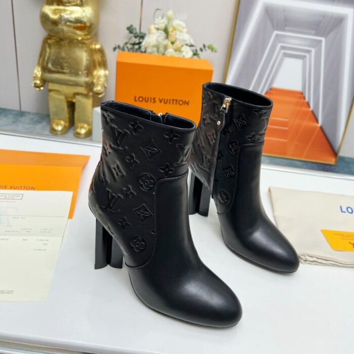 Louis Vuitton Silhouette Ankle Boot Black 1ABP9J - Image 4