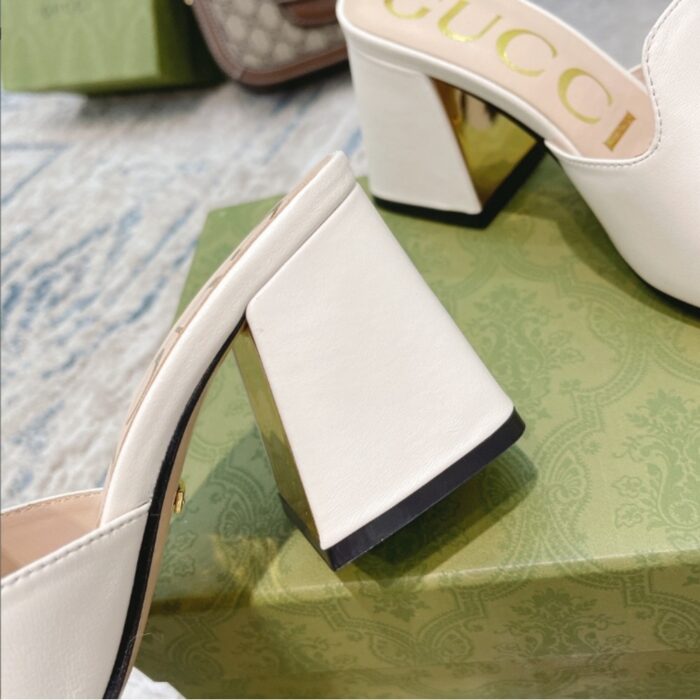 Gucci Women's Slide Sandal With Horsebit ‎White 655412 BKO00 9022 - Image 5