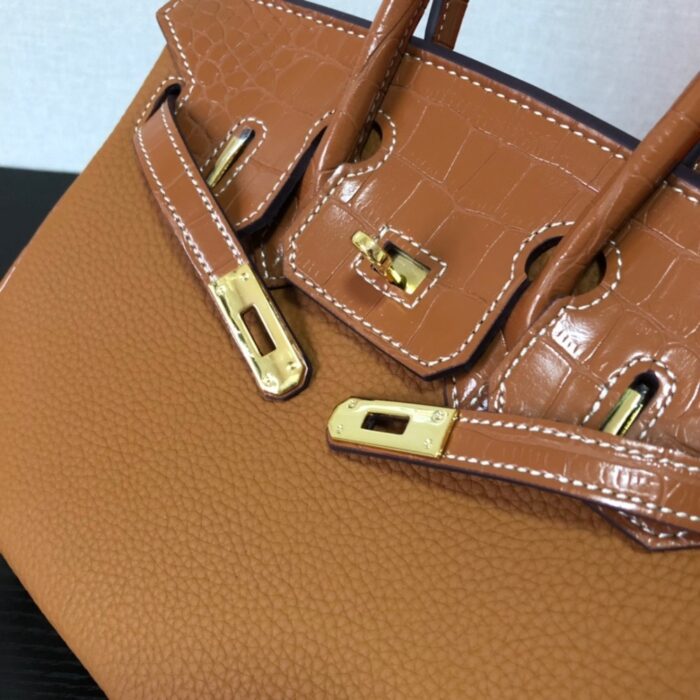 Hermes Birkin Touch Togo Handbag Brown 25cm - Image 6