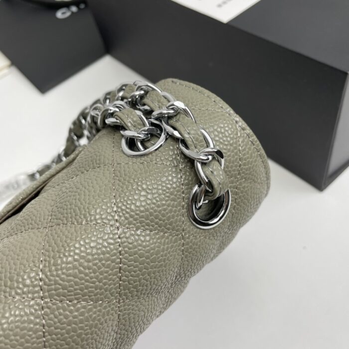 Chanel Classic Double Flap Bag Moss Green 25cm - Image 8