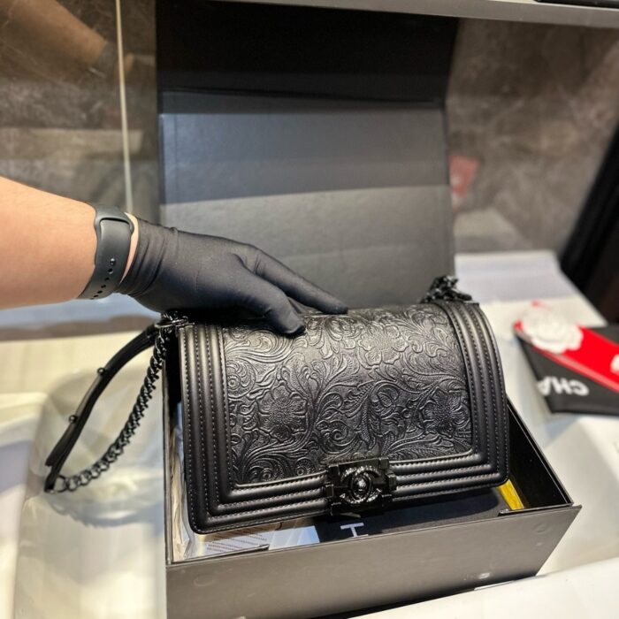 Chanel Medium Cordoba Boy Bag Black 25cm - Image 10