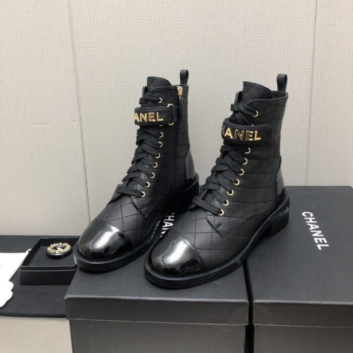 Chanel Combat Boots Black G45005 B13037 94305 - Image 3