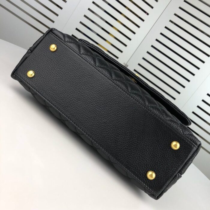 Chanel Coco Top Handle Flap Bag Black 26cm - Image 7
