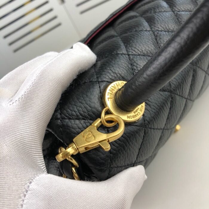 Chanel Coco Top Handle Flap Bag Black 26cm - Image 5