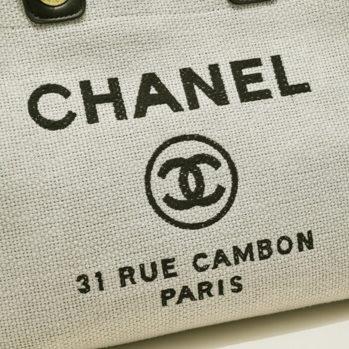 Chanel Deauville Large Tote Shopping Bag 37cm - Image 8
