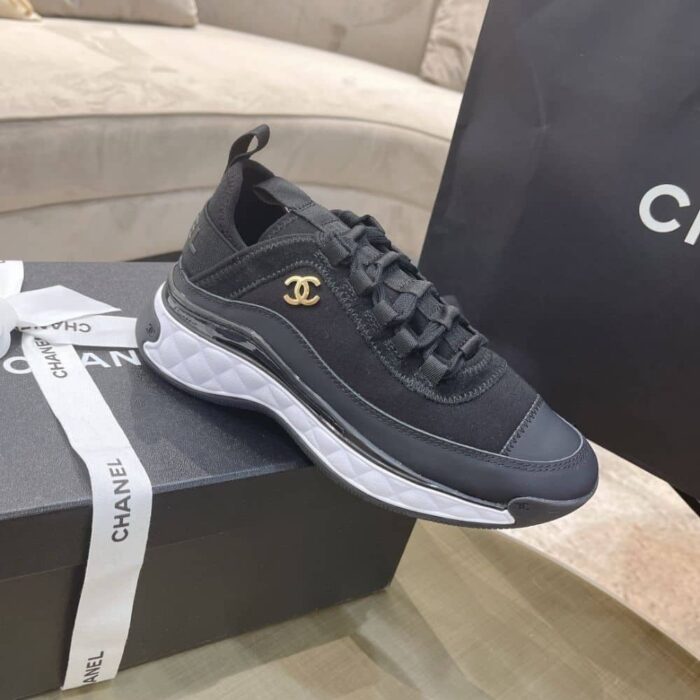 Chanel CC Low Top Sneakers Black G35617 - Image 3
