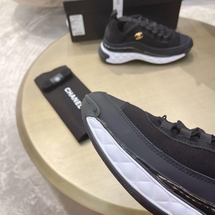 Chanel CC Low Top Sneakers Black G35617 - Image 4