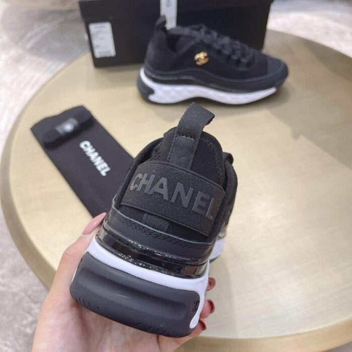 Chanel CC Low Top Sneakers Black G35617 - Image 7