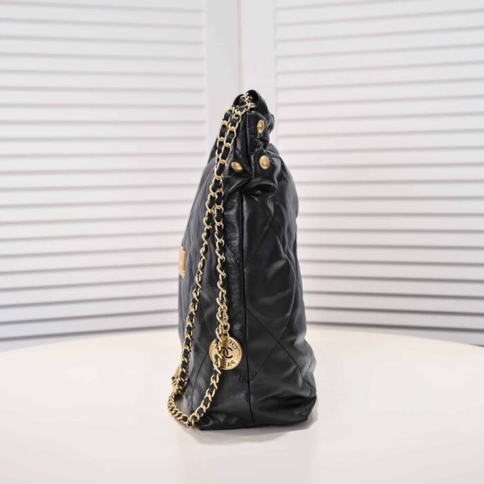 Chanel 22 Handbag Black 30cm AS3260 B08037 94305 - Image 3