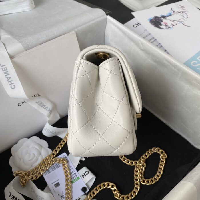 Chanel 23S Mini Flap Bag Camellia White 18cm - Image 5