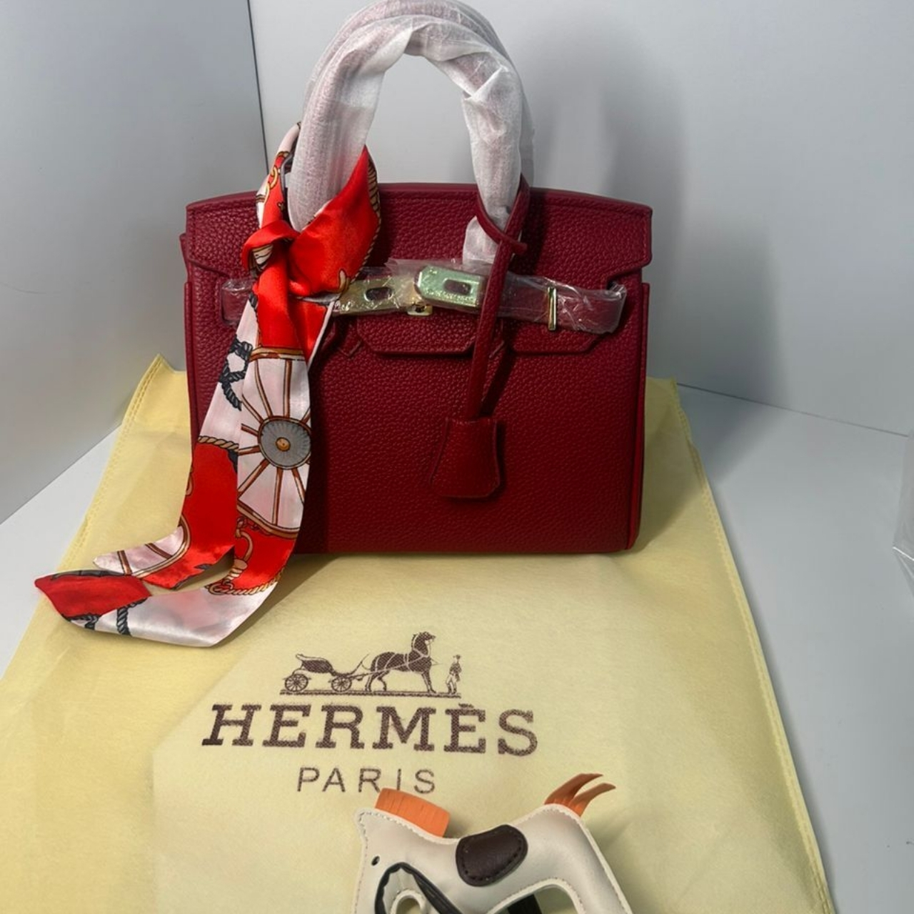 Hermes Birkin Togo Handbag Rouge 25cm - Image 2