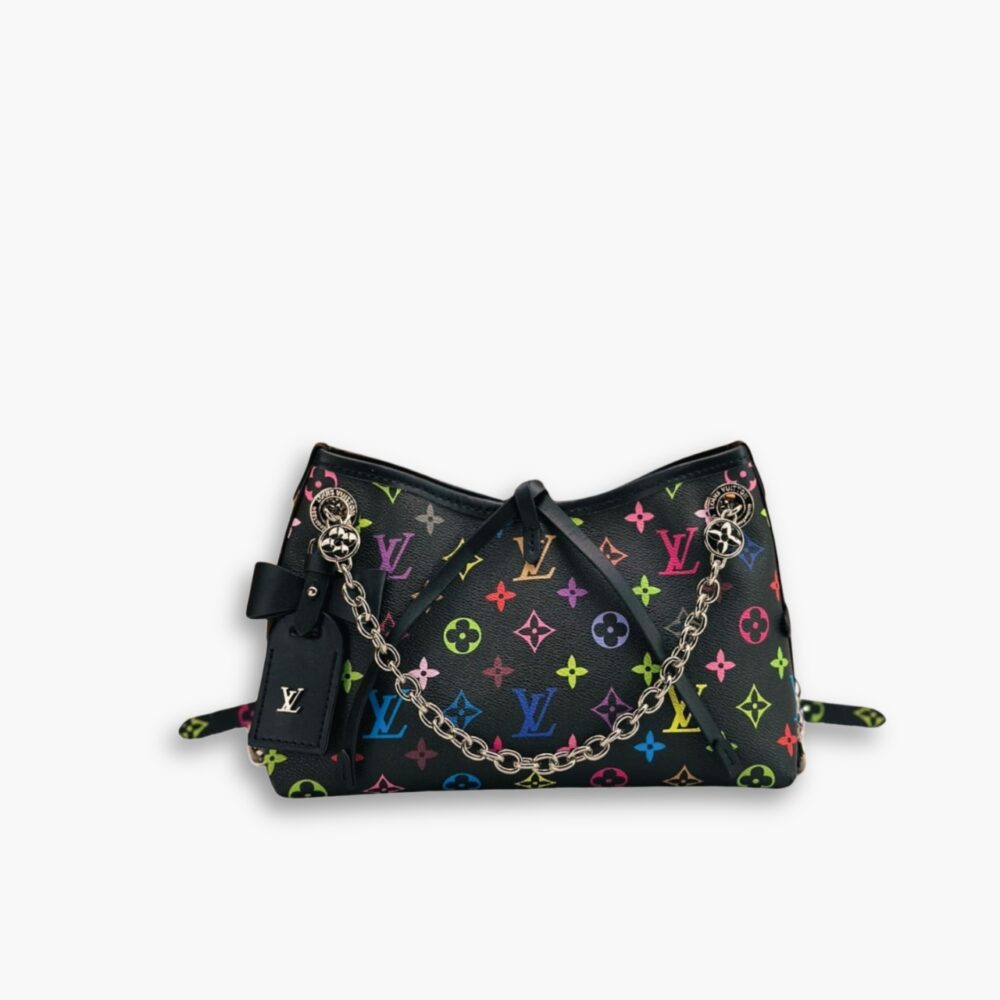 Louis Vuitton x Takashi Murakami Carryall BB Bag Monogram Multicolore Noir 26cm