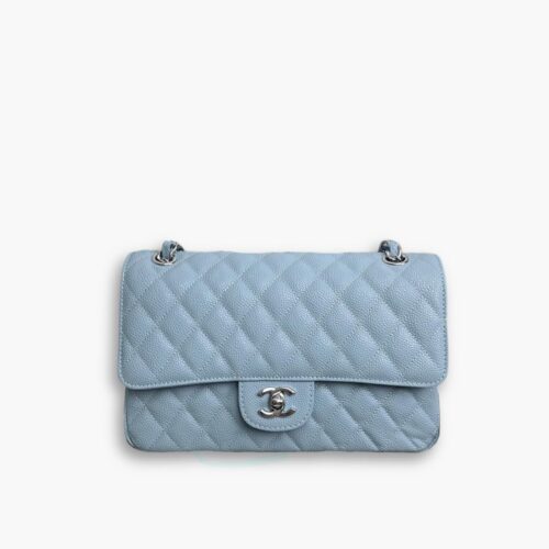 Chanel Classic Double Flap Bag Light Blue 25cm
