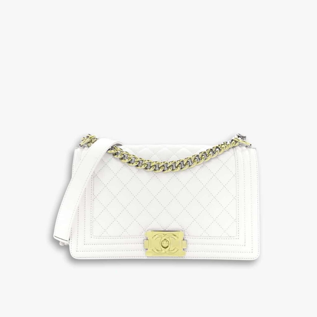 Chanel Boy Medium Handbag White 25cm