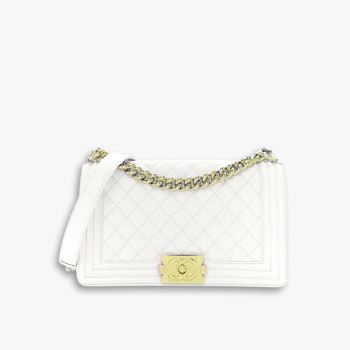 Chanel Boy Medium Handbag White 25cm