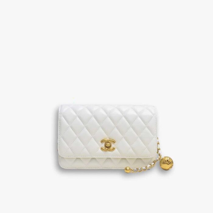 Chanel Wallet On Chain White 20cm