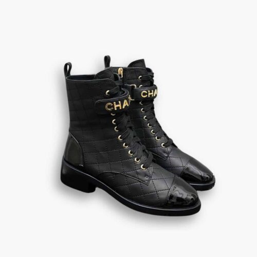 Chanel Combat Boots Black G45005 B13037 94305