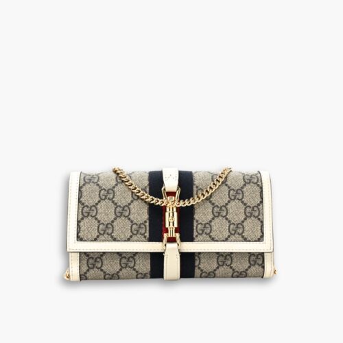 Gucci Jackie 1961 Chain Wallet Beige 19 cm