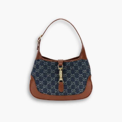 Gucci Jackie 1961 Small Bag Blue and Brown 28 cm 636706 2KQGG 8375