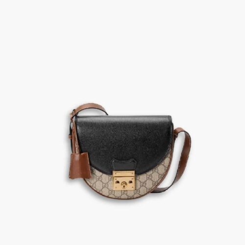 Gucci Padlock Bag 22cm Black Brown 644524 HUHJG 9785