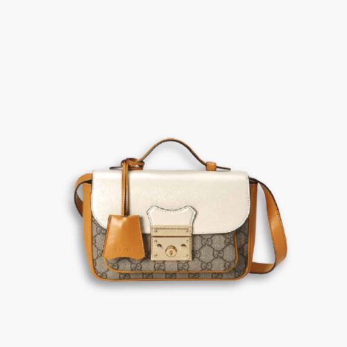 Gucci Padlock Bag 21cm Orange White 658487 2ZGAG 9763