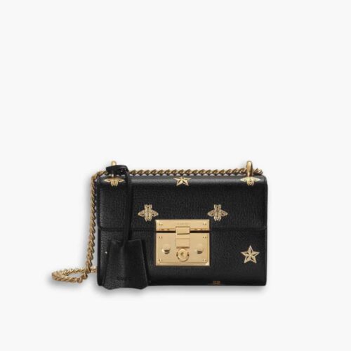 Gucci Padlock Bee Star Bag 20cm Black 432182 DJ2LG 1055