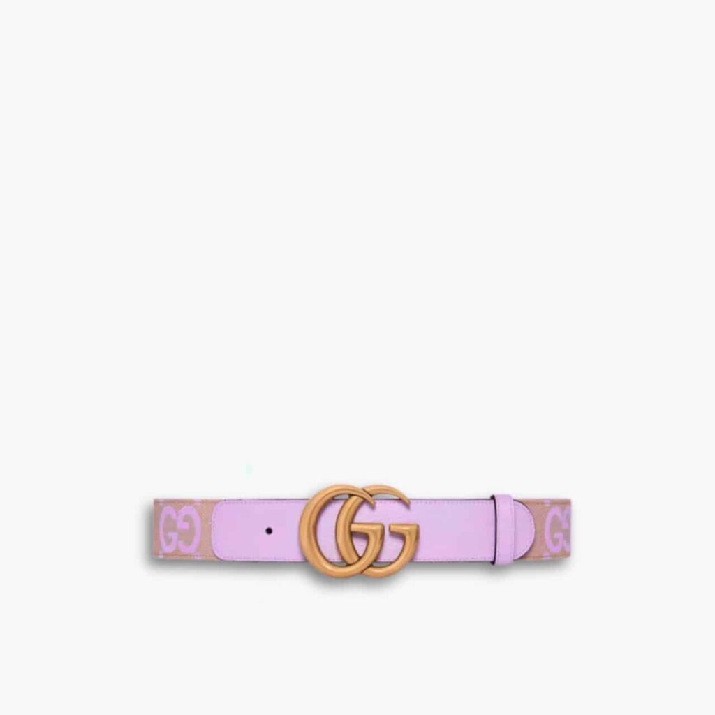 Gucci GG Marmont Jumbo GG Belt Lilac 400593 FABBN 8481