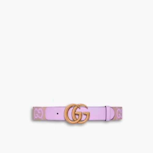 Gucci GG Marmont Jumbo GG Belt Lilac 400593 FABBN 8481