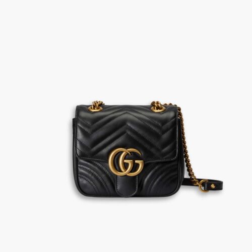 Gucci Marmont Mini Bag Black 18cm 739682 AABZC 1000