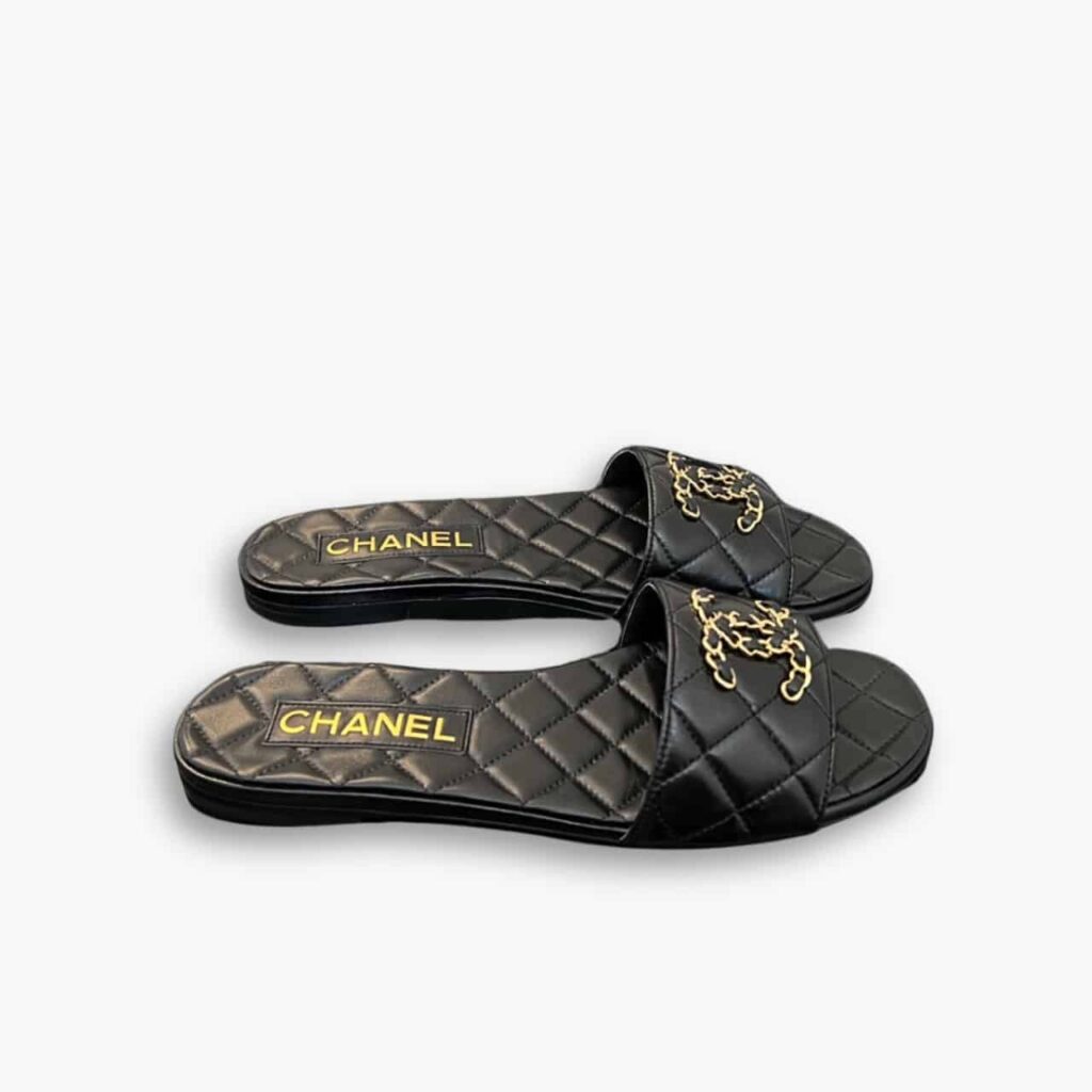 Chanel 23P Quilted CC Chain Sandal Black G39954 X56940 94305