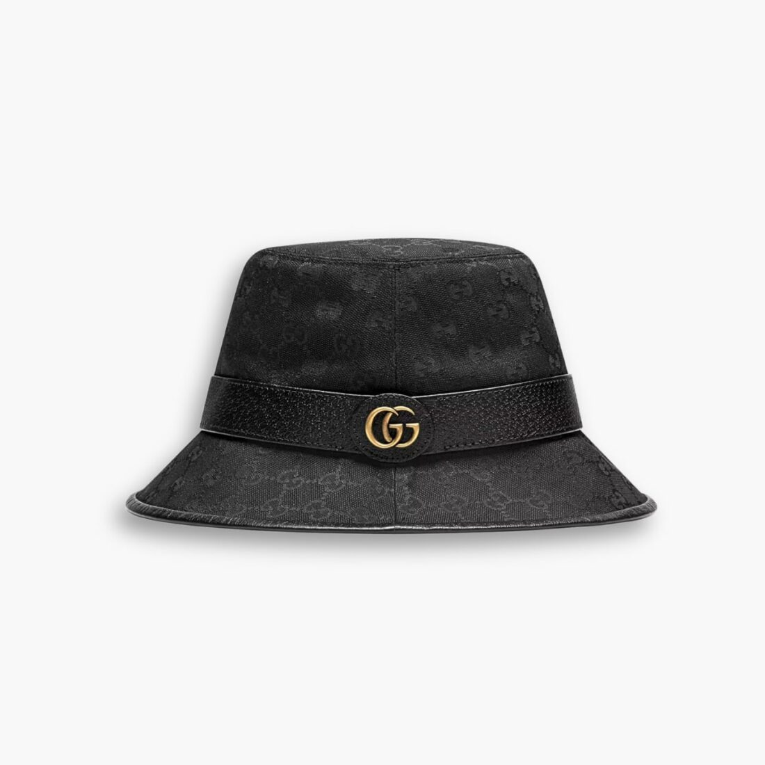 Gucci Canvas Bucket Hat With Double G Black 576587 4HG53 1060