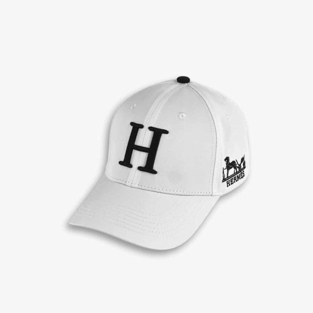 Hermes New Carriage Baseball Cap White