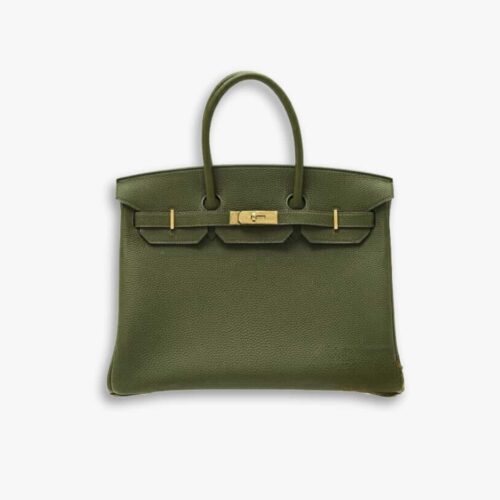 Hermes Birkin Togo Handbag Canopee Green 35cm