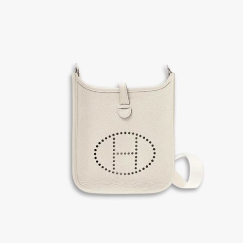 Hermes Evelyne Amazone Bag White 17Cm